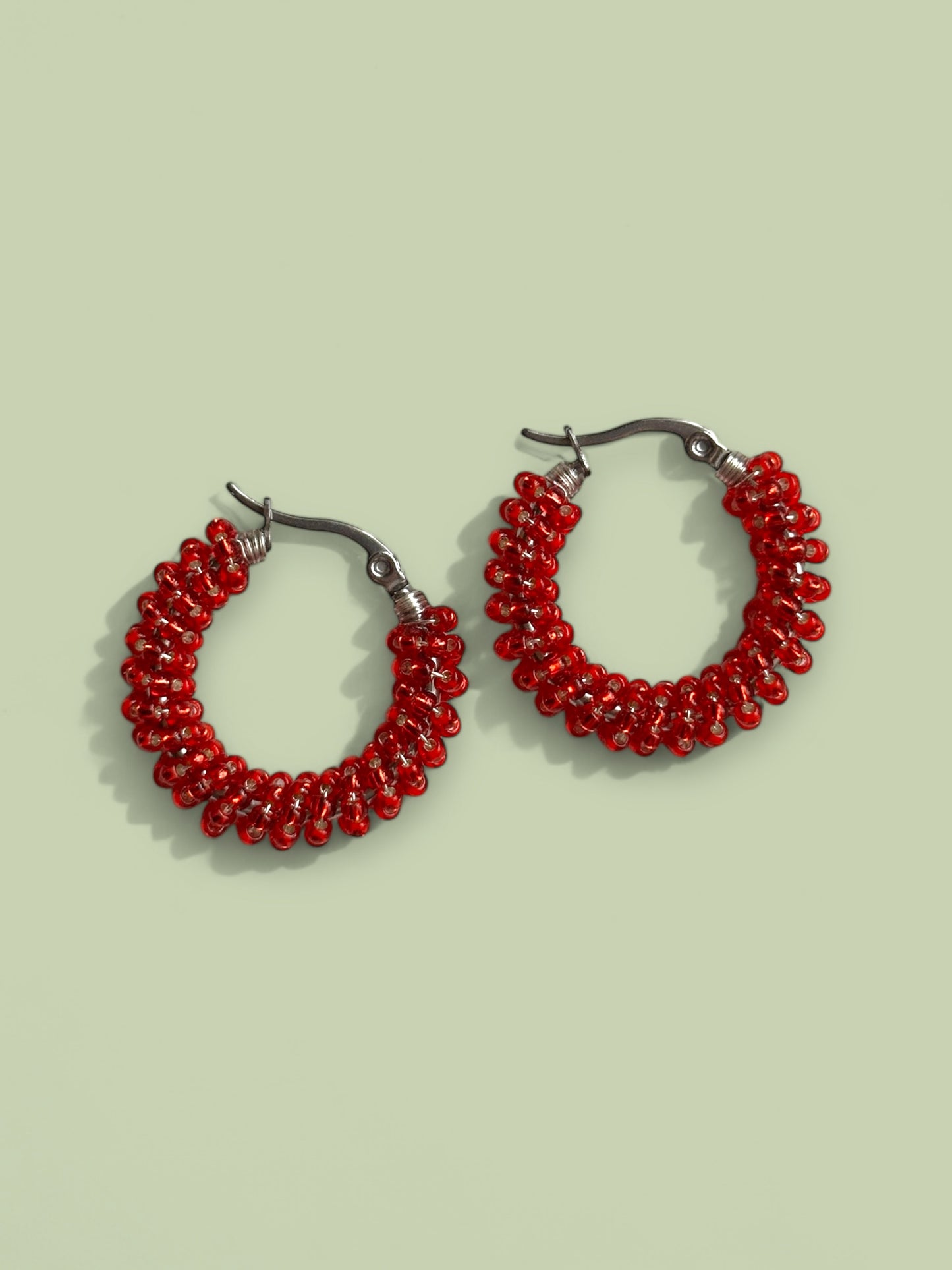 Beaded Hoops (small)