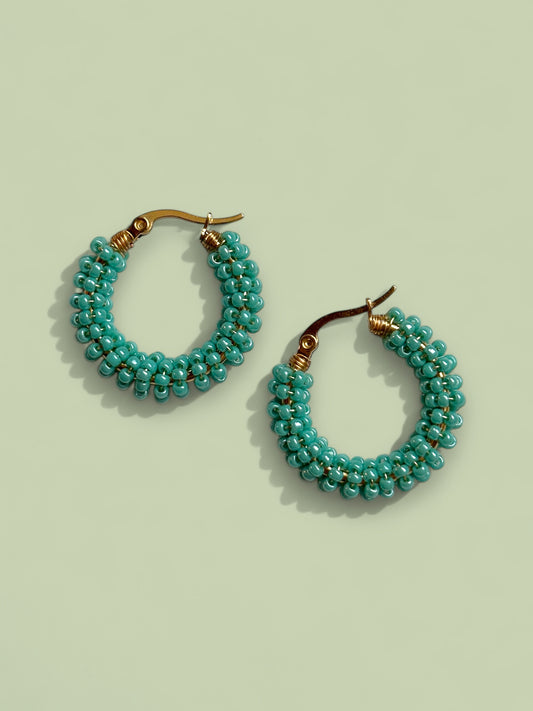 Beaded Hoops (small)